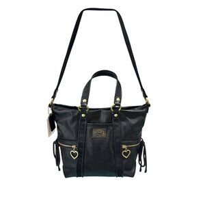 Coach Daisy Liquid Gloss Poppy Purse Black Patent Leather Bag F20047 Hobo Tote